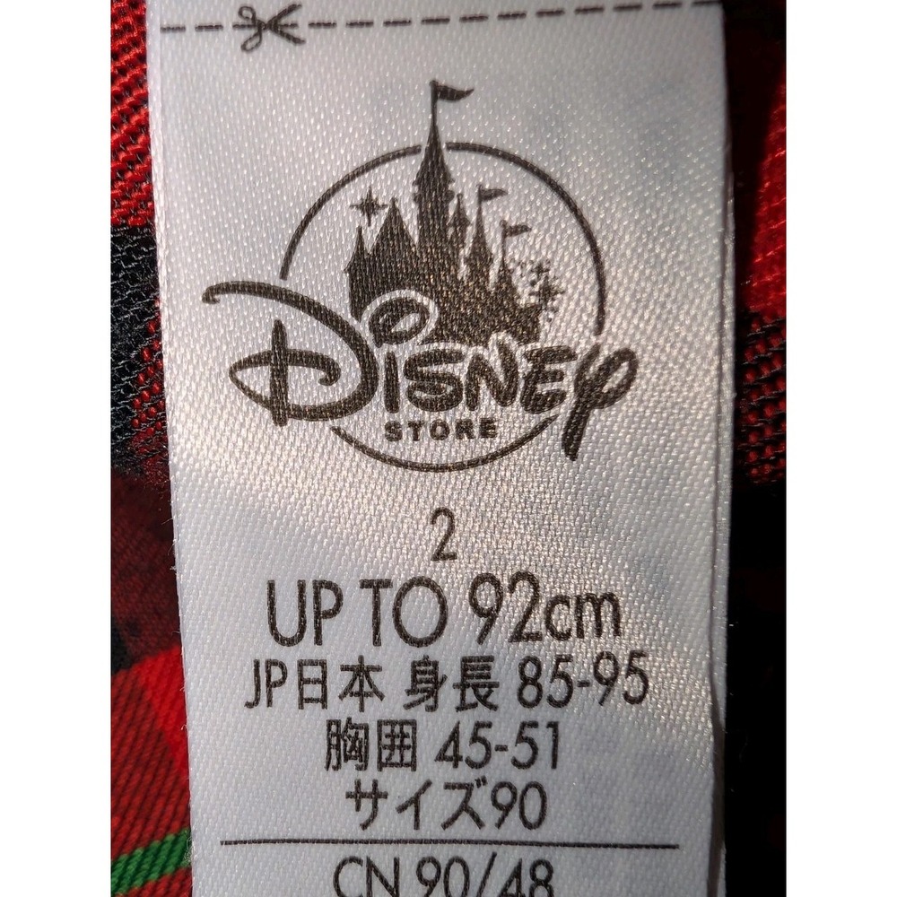 Disney Minnie Mouse Red Black Plaid Christmas Ruffled Dress LS Size 18M-2T Skate - Picture 7 of 8